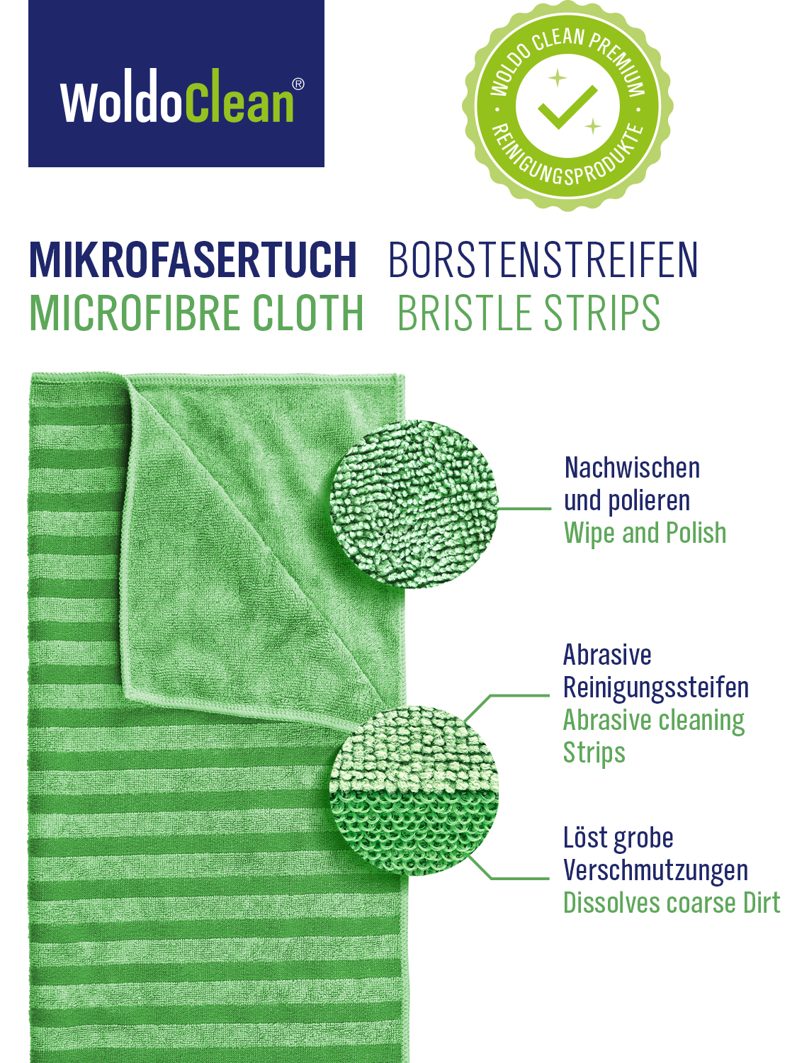 4x Microfaser Clean Tuch 30x30cm Reinigungstuch Mikrofasertuch Pullach Hof #1814